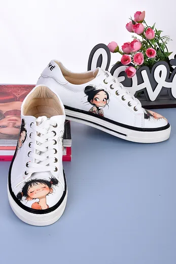 6273 Tatlı Kızlar Baskılı Sneakers