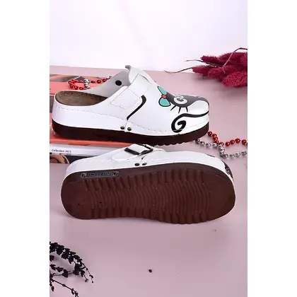3013 Masum Kedi Desenli Anatomik Terlik