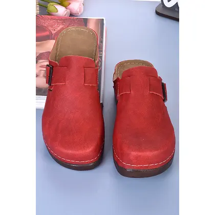 3071 Kırmızı Renkli Anatomik Terlik