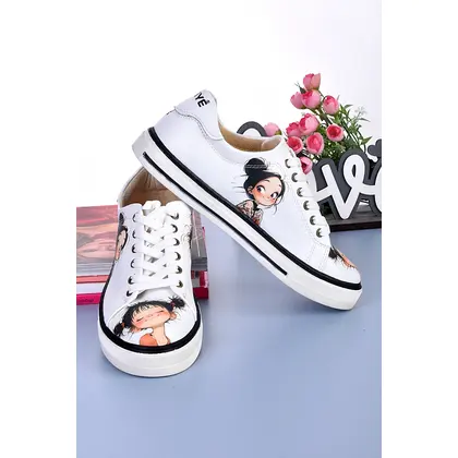 6273 Tatlı Kızlar Baskılı Sneakers